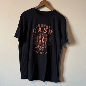 Johnny Cash Black Graphic T-Shirt
